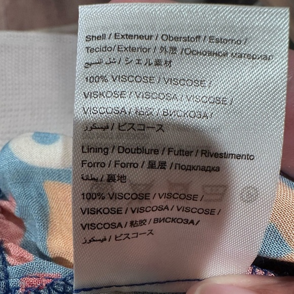 NWT Farm Rio Anthropologie Fantastic Peplum Ruffle Multi Color Top Sz L - Picture 12 of 12